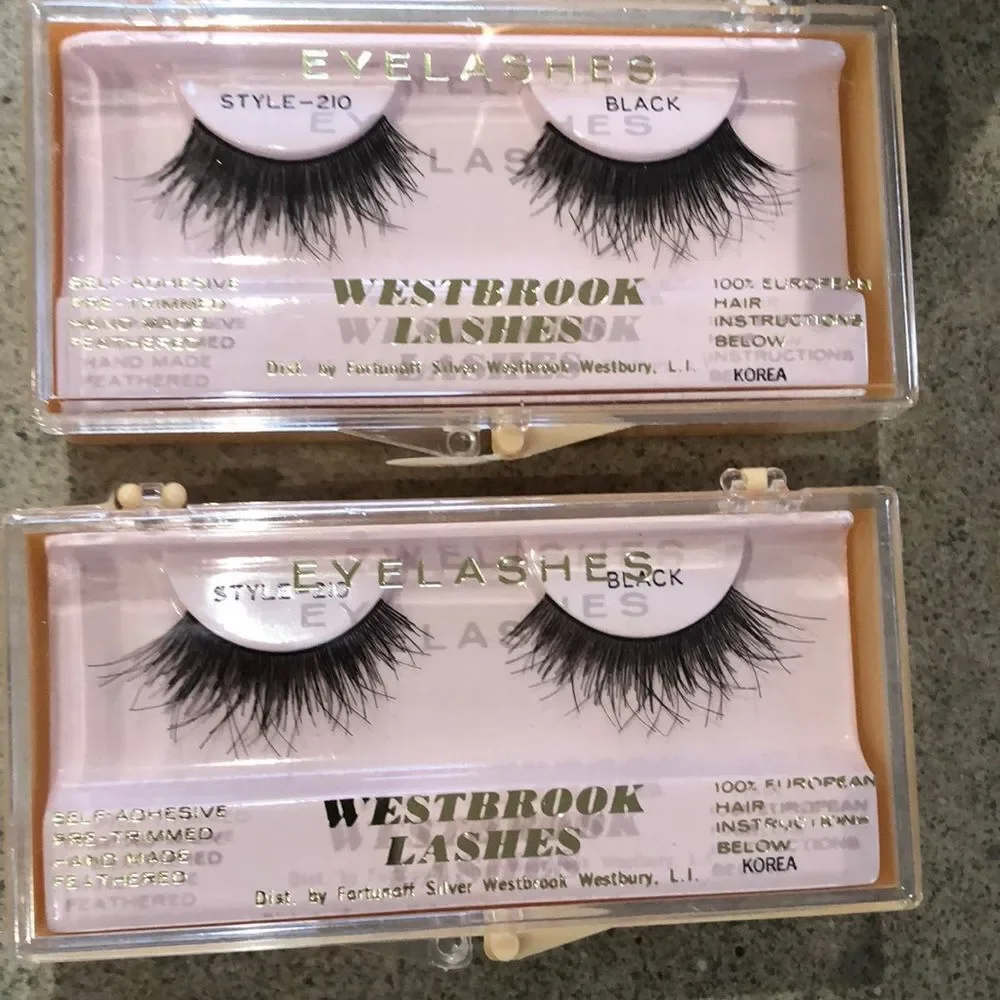 2 Pair European hair false eyelashes.